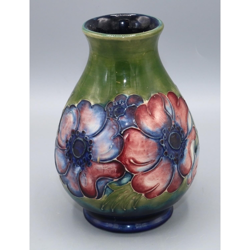 365 - Moorcroft Pottery: Anemone pattern baluster vase, H14cm