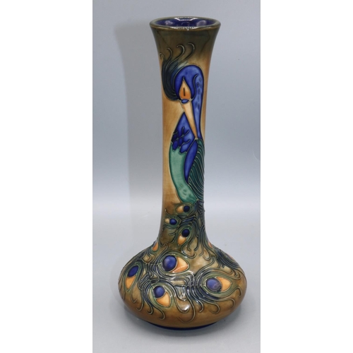 373 - Moorcroft Pottery: Phoenix pattern bottle vase, designed by Rachel Bishop, H21cm