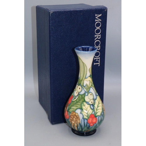 378 - Moorcroft Pottery: Holly and Mistletoe small baluster vase, limited edition of 150, H17cm