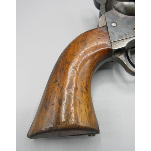 566 - Colt 1851 .36 Navy pattern percussion cap revolver with steel trigger guard. In excellent condition ... 