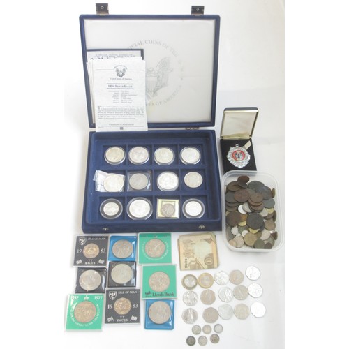 583 - Collection of 12 silver/silver proof coins in Westminster mint case, 6 Pre-1947 3 pences, 2 commemor... 