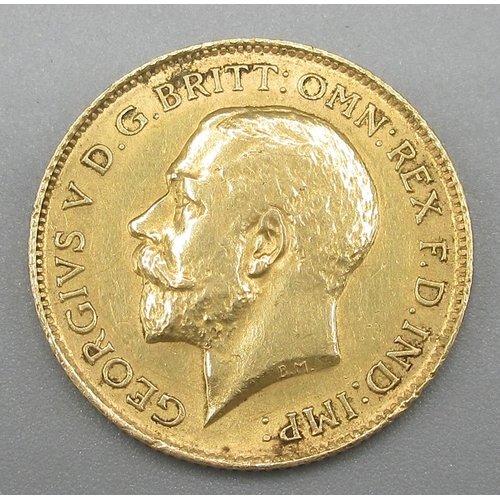 32 - Geo. V 1913 half sovereign, 4.00g