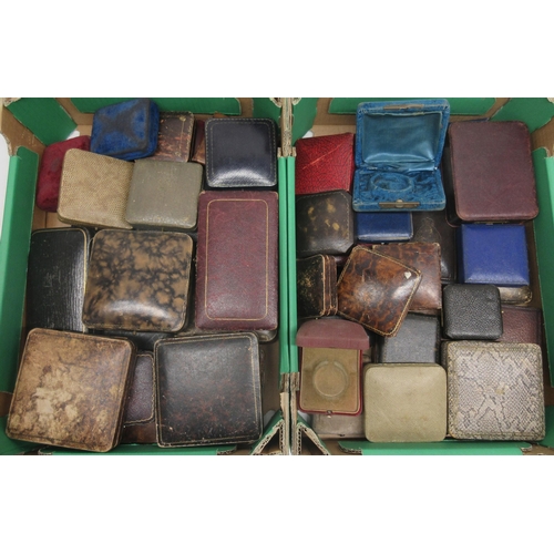 222 - Late 19th Century and later leather and other jewellery boxes (2)