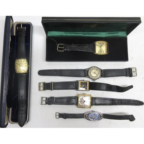 504 - Smiths gold plated wristwatch, signed silvered sunburst dial, Arabic and baton indices, centre secon... 