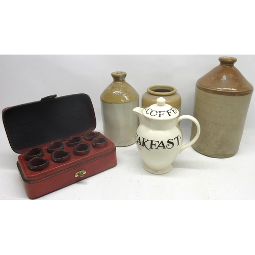 247 - Emma Bridgewater coffee pot, stoneware flagon from the Cheltenham Original Brewery Co Ltd, unmarked ... 