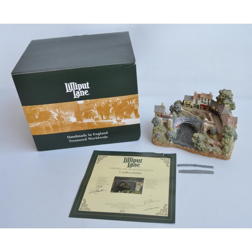 394 - Lilliput Lane limited edition L3060 'Coalbrookdale' large hand-painted scenic set building diorama m... 