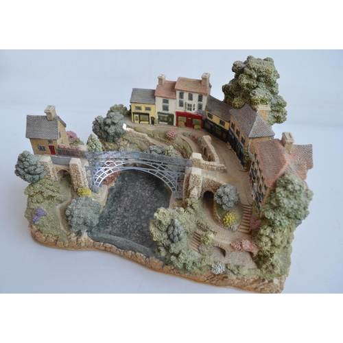 394 - Lilliput Lane limited edition L3060 'Coalbrookdale' large hand-painted scenic set building diorama m... 