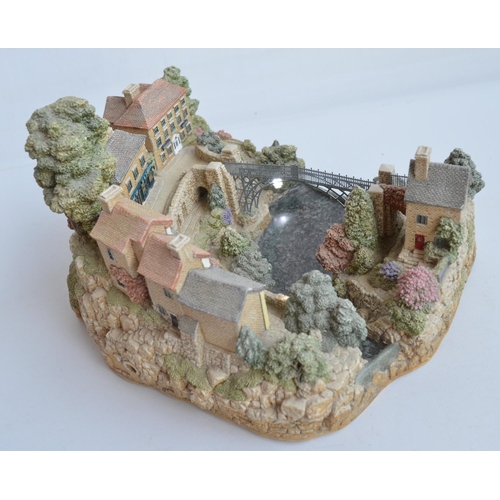 394 - Lilliput Lane limited edition L3060 'Coalbrookdale' large hand-painted scenic set building diorama m... 