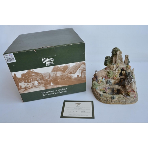 395 - Lilliput Lane L2614 'Where Peaceful Waters Flow' large hand-painted scenic set building diorama mode... 