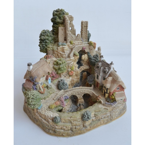 395 - Lilliput Lane L2614 'Where Peaceful Waters Flow' large hand-painted scenic set building diorama mode... 