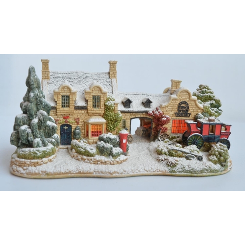 396 - Lilliput Lane L2922 'The Old Forge At Belton' large hand-painted scenic set building diorama model w... 