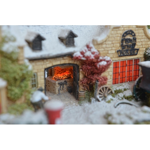 396 - Lilliput Lane L2922 'The Old Forge At Belton' large hand-painted scenic set building diorama model w... 