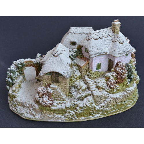 398 - Lilliput Lane limited edition L3311 'Cockington Forge In Winter' large hand-painted scenic set villa... 