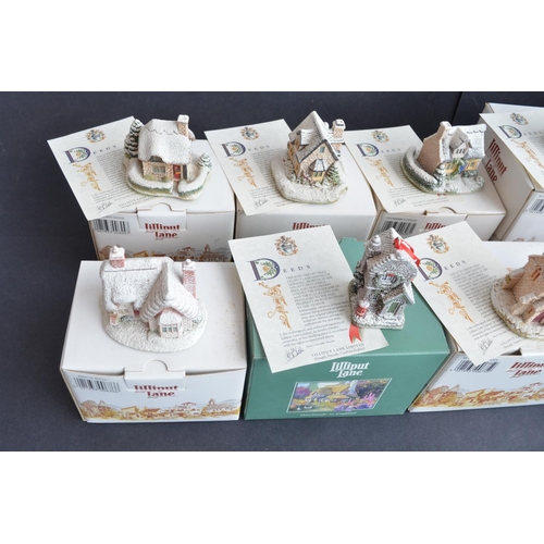 400 - Ten winter themed Lilliput Lane cottages and buildings to include Santa's Little Helper, Twinkle Twi... 