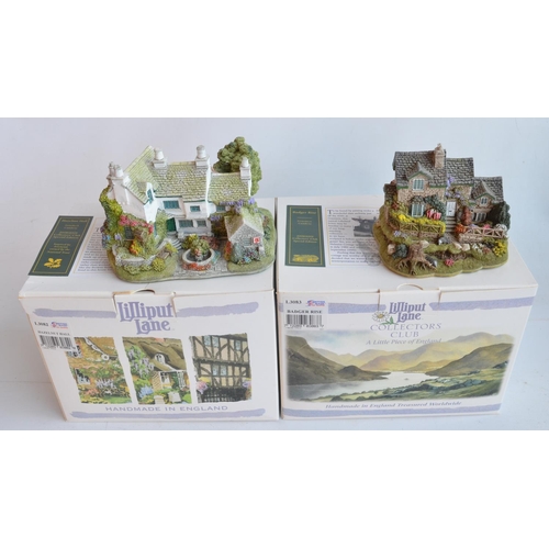 404 - Ten Cumbria/Lake District themed Lilliput Lane cottages and buildings to include Skiddaw, Snowed Inn... 