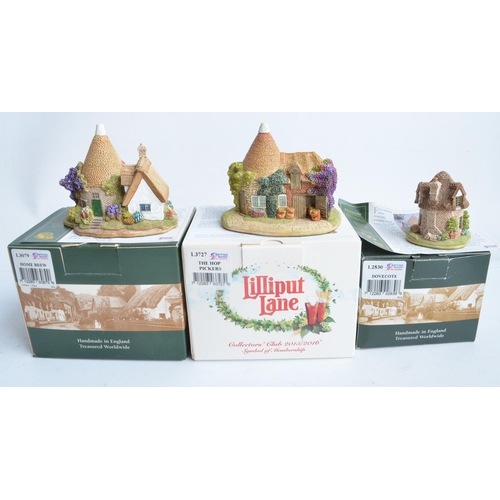 406 - Sixteen East Anglia/Kent,Cambridgeshire themed Lilliput Lane cottages and buildings to include Sugar... 