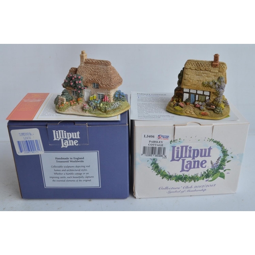 408 - Eleven Lilliput Lane cottages and buildings from Beds/Herts/Bucks/Oxfordshire/Surrey/Northants to in... 