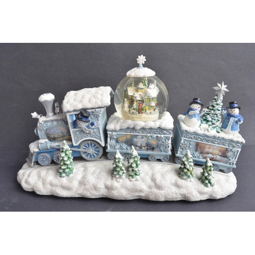 410 - Collection of boxed Thomas Kinkade/Bradford Exchange Christmas themed decorations and pictures, all ... 