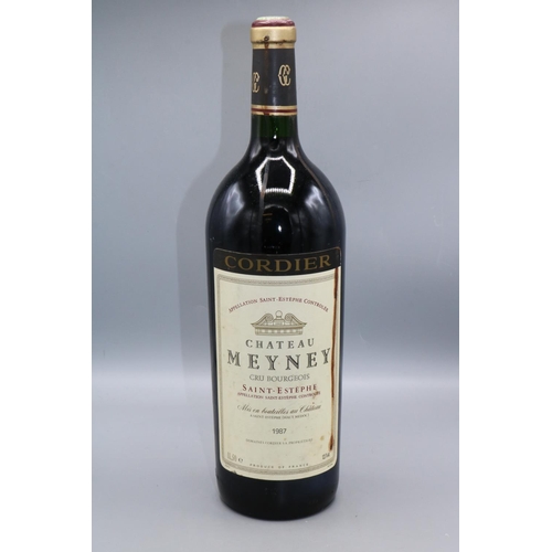 130 - Bottle of Chateau Meyney st Estephe 1987, 1.5l