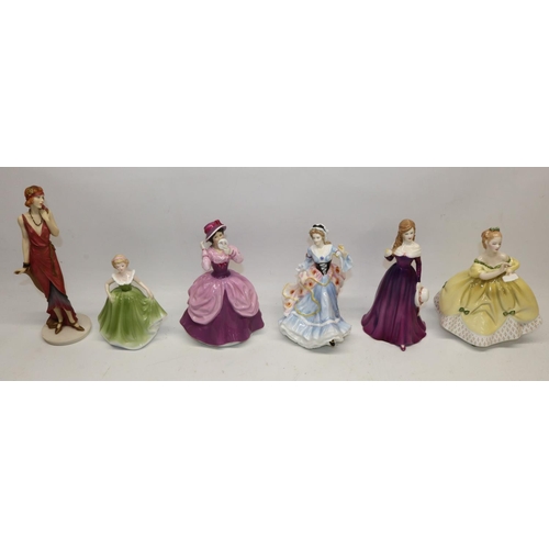 381 - Four Royal Doulton figures: Lady Pamela HN2718, Ladies of the British Isles HN3627, The Last Waltz H... 