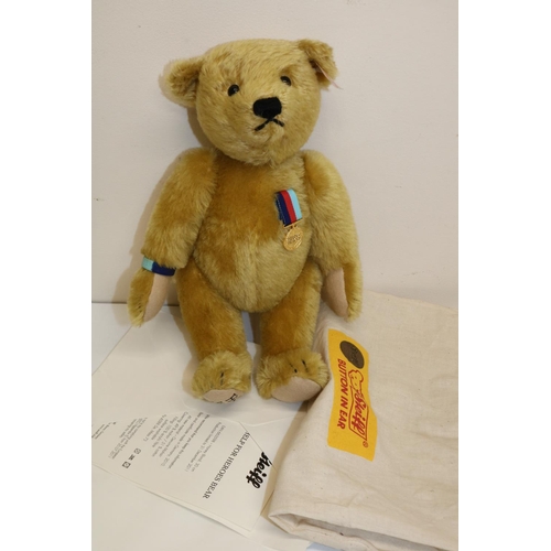 489 - Steiff Danbury Mint teddy bear 'The Help for Heroes Bear', limited edition, blonde mohair, H30cm, wi... 