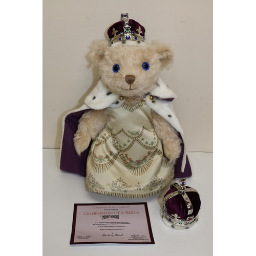 492 - Merrythought Danbury Mint 'Celebration of a Reign' teddy bear 'celebrating the life and legacy of He... 