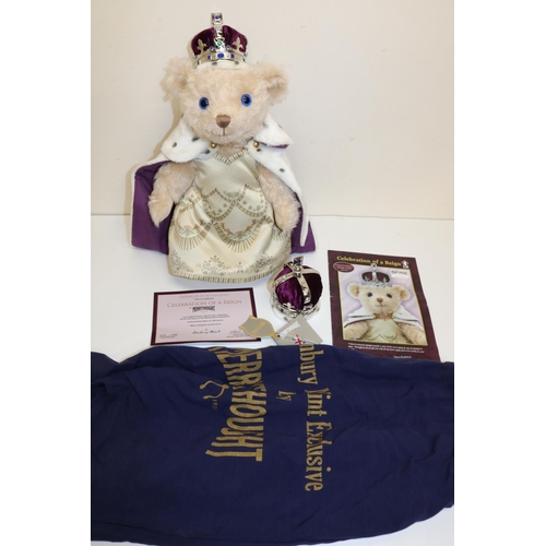 492 - Merrythought Danbury Mint 'Celebration of a Reign' teddy bear 'celebrating the life and legacy of He... 