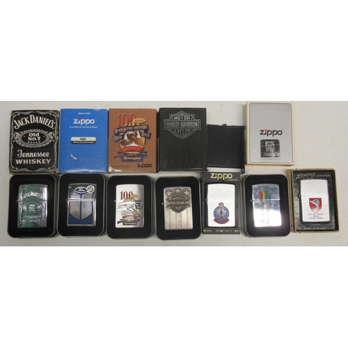 671 - Zippo lighter, 20428 FORD GRILL; 24401 REMINGTON 100TH ANN; 20585 HARLEY FREEDOM EMB; 250JD.324 J.D.... 