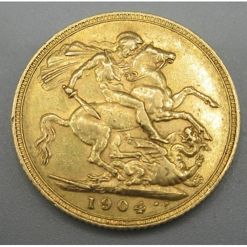 86 - ED.VII 1904 sovereign, 8.00g