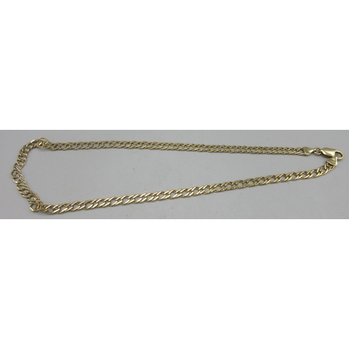 88 - 9ct yellow gold, stamped 375, L47.5cm, 15.61g