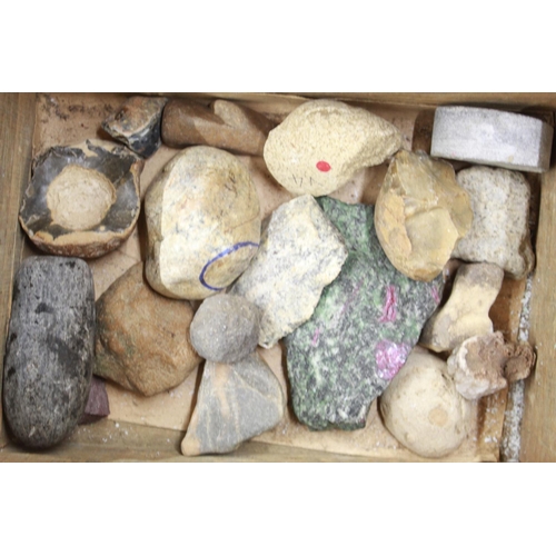 548 - Collection of decorative crystals, including one mounted