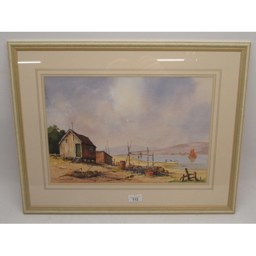 772 - Jack Green (British 20th century); 'Days Work Done' watercolour, signed, titled verso, 28cm x 42cm