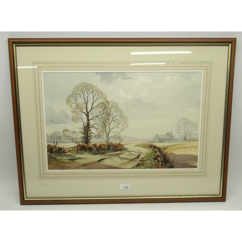 770 - Jack Green (British 20th Century); 'Shadows' watercolour, signed, titled verso, 33cm x 53cm