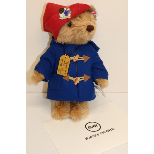 304 - Steiff '60th Anniversary Paddington Bear', limited edition of 3,000, H28cm, with certificate