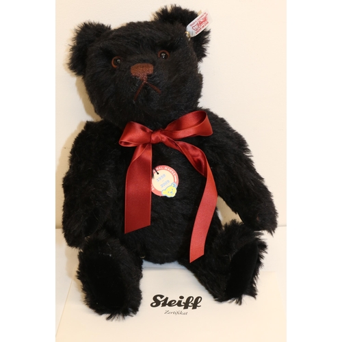 305 - Steiff 'Teddy Bear Joshua', black mohair, 2009 limited edition of 5000, H35cm, with certificate