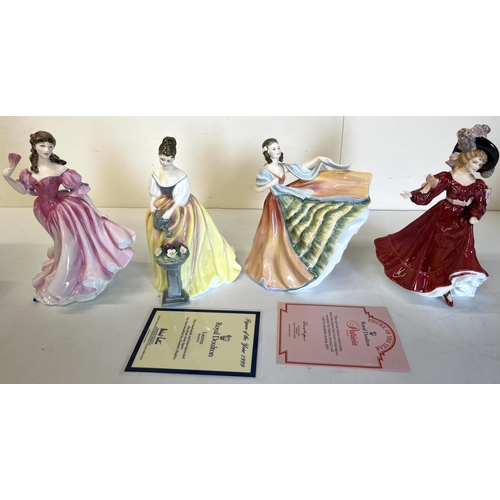 382 - Royal Doulton figures: Alexandra HN328, Ann HN3259, Lauren HN3975 with certificate, and Patricia HN3... 