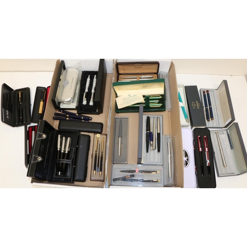 451 - Collection of modern pens, predominantly Parker, majority cased