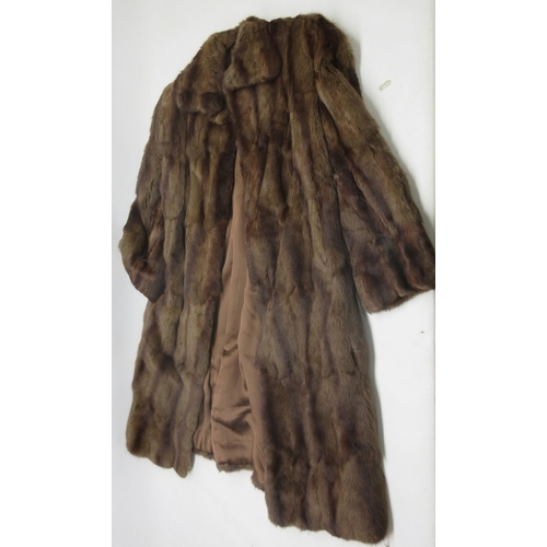 444 - Fur coat by Fishers' Furriers Preston, L111cm