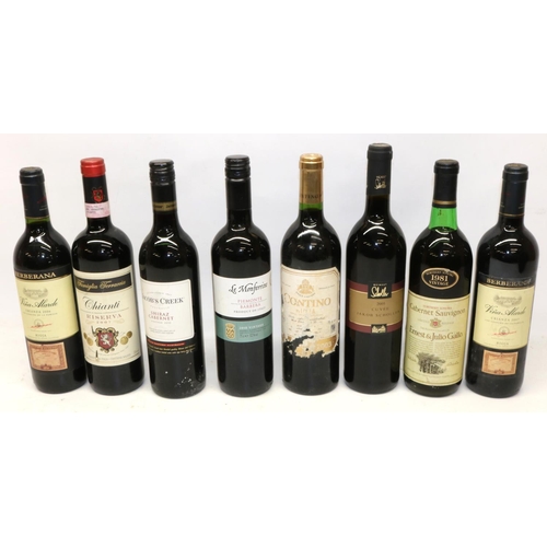 135 - Collection of predominantly old world red wine c2000s (8)