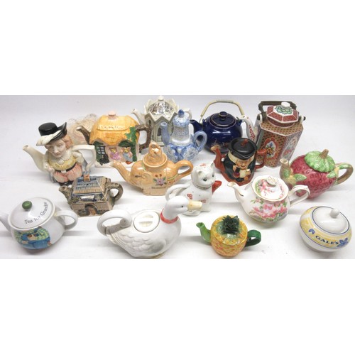 328 - Collection of seventeen novelty and decorative teapots