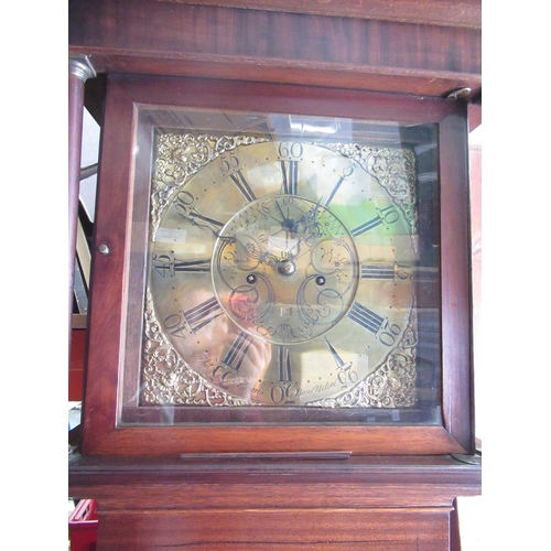 578 - Thomas Evans, Bontuchel, early 19th Century oak and mahogany Welsh 8 day longcase clock, signed 13