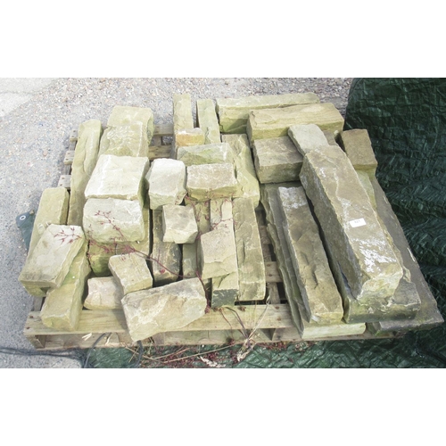 821 - Pallet of large rough cut stone