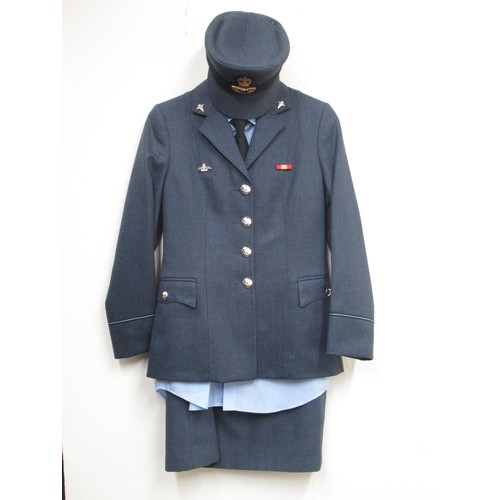 300 - Ladies Royal Air Force dress uniform consisting of jacket, skirt, shirt and tie.  Single breasted 4 ... 