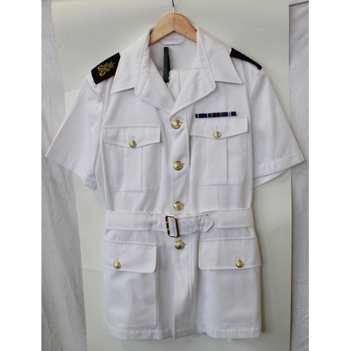 341 - Royal Naval Petty Officers Tropical (Bush) issue Kit. With insignia and medal ribbon. Jacket 42