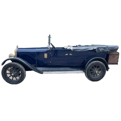 881 - Classic 1928 Austin 12 Clifton Tourer in blue, 1631cc petrol, historic vehicle classification, four ... 