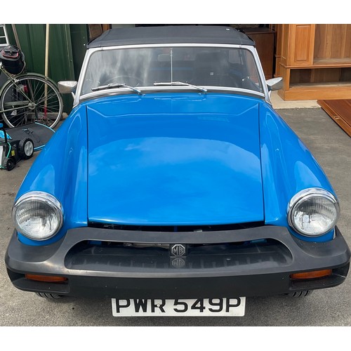 880 - Convertible Soft Top MG Midget in Sky Blue Finish. Fully restored to immaculate condition (spent mos... 