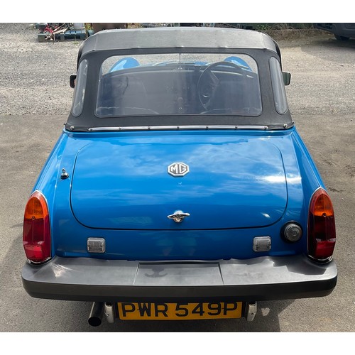 880 - Convertible Soft Top MG Midget in Sky Blue Finish. Fully restored to immaculate condition (spent mos... 