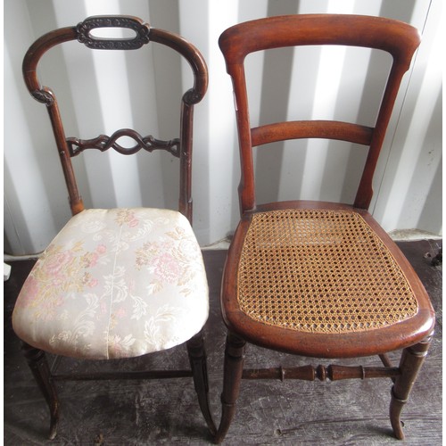 297 - Victorian walnut rectangular side table, two Victorian bedroom chairs and an Empire style occasional... 