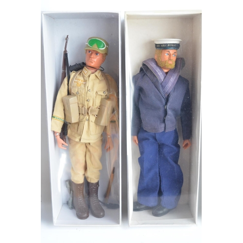 895 - Thirteen Action Man action figures in replacement boxes, most with original instruction sheets, incl... 