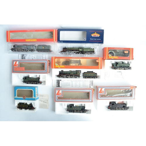 12 - Eight boxed OO gauge electric steam train models, various manufacturers to include Bachmann 053 Stan... 